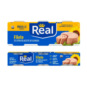 Real Tuna In Sunflower Oil 3 pack 168g (3x58g)